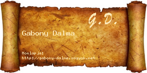 Gabony Dalma névjegykártya